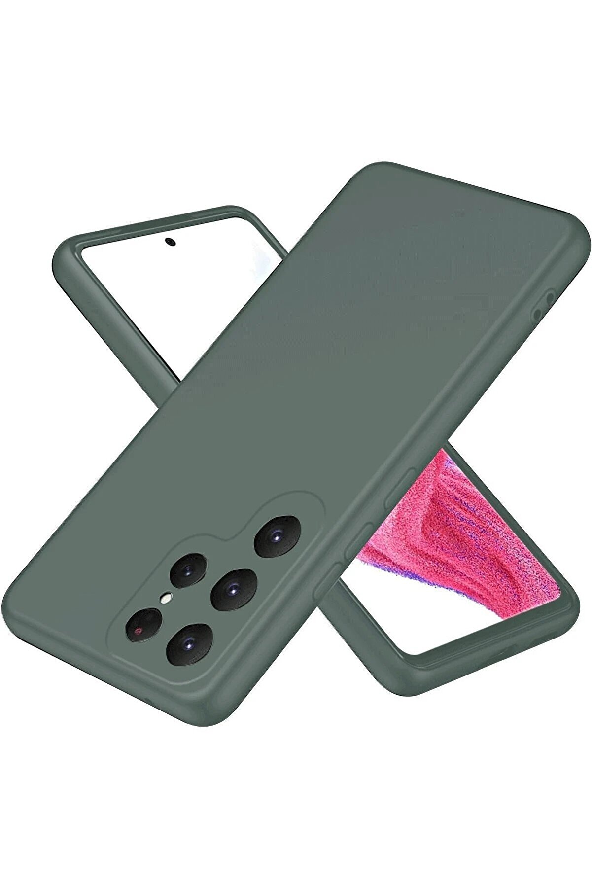 CepteToptan Samsung Galaxy S25 Ultra Kılıf First Silikon - Koyu Yeşil - DROPX5537-7320