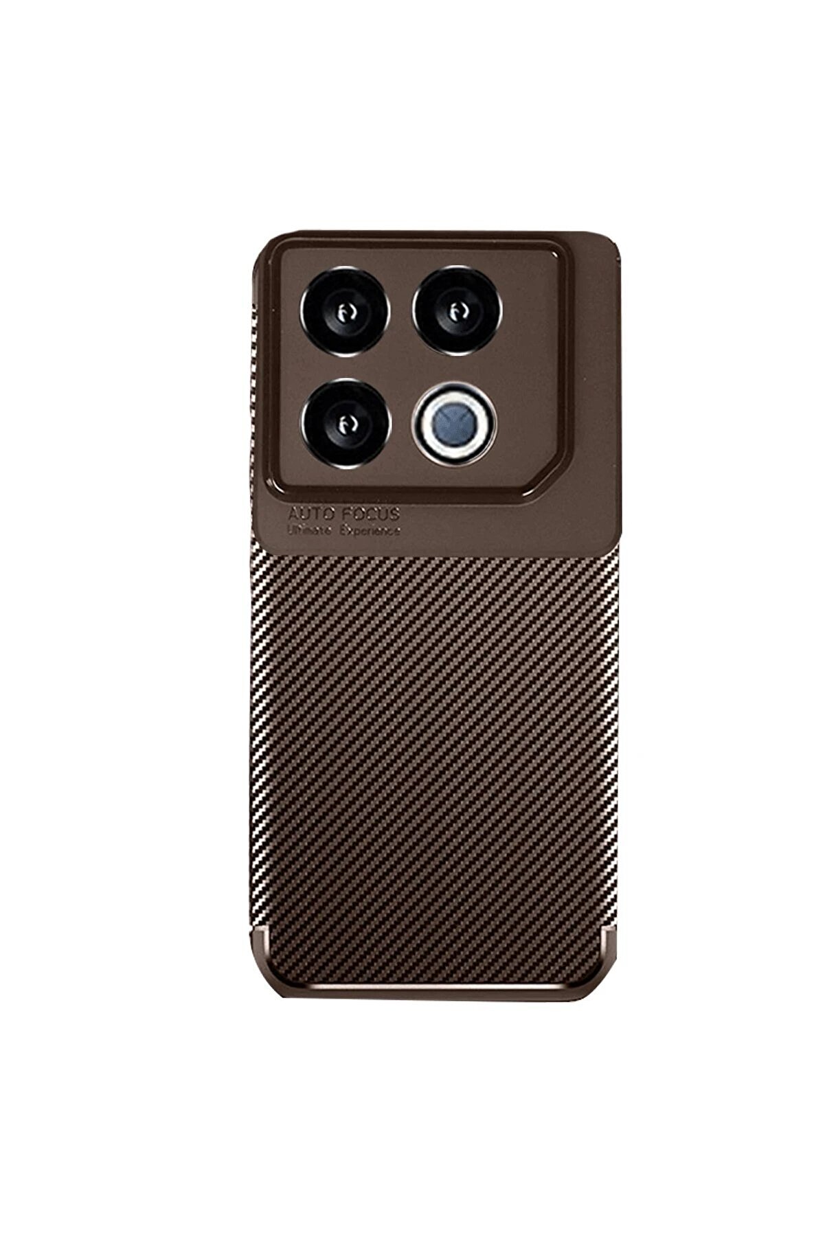 CepteToptan İnfinix GT 20 Pro Kılıf Auto Focus Karbon Kapak - Kahverengi - DROPX6611-3663