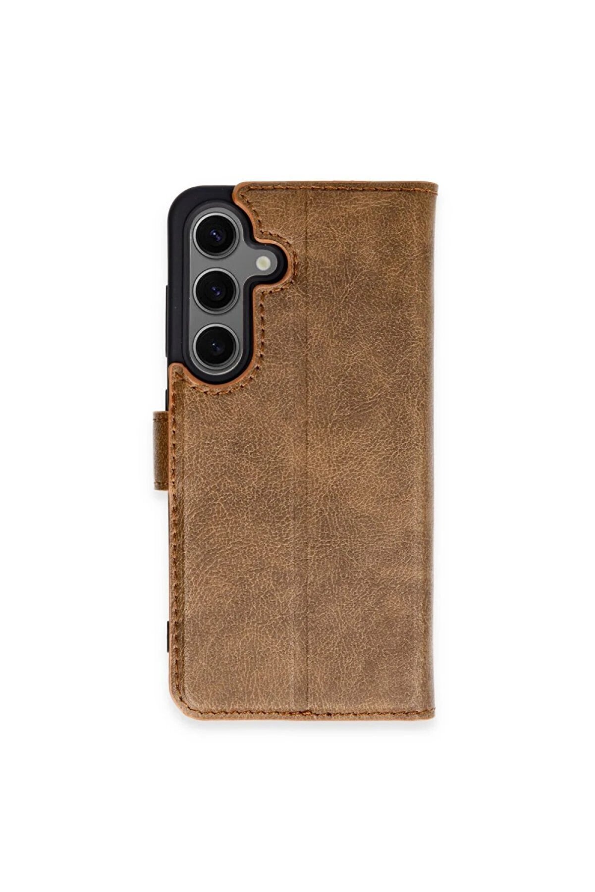 CepteToptan Samsung Galaxy S24 Plus Kılıf Trend S Plus Kapaklı Kılıf - Taba - DROPX6468-5689