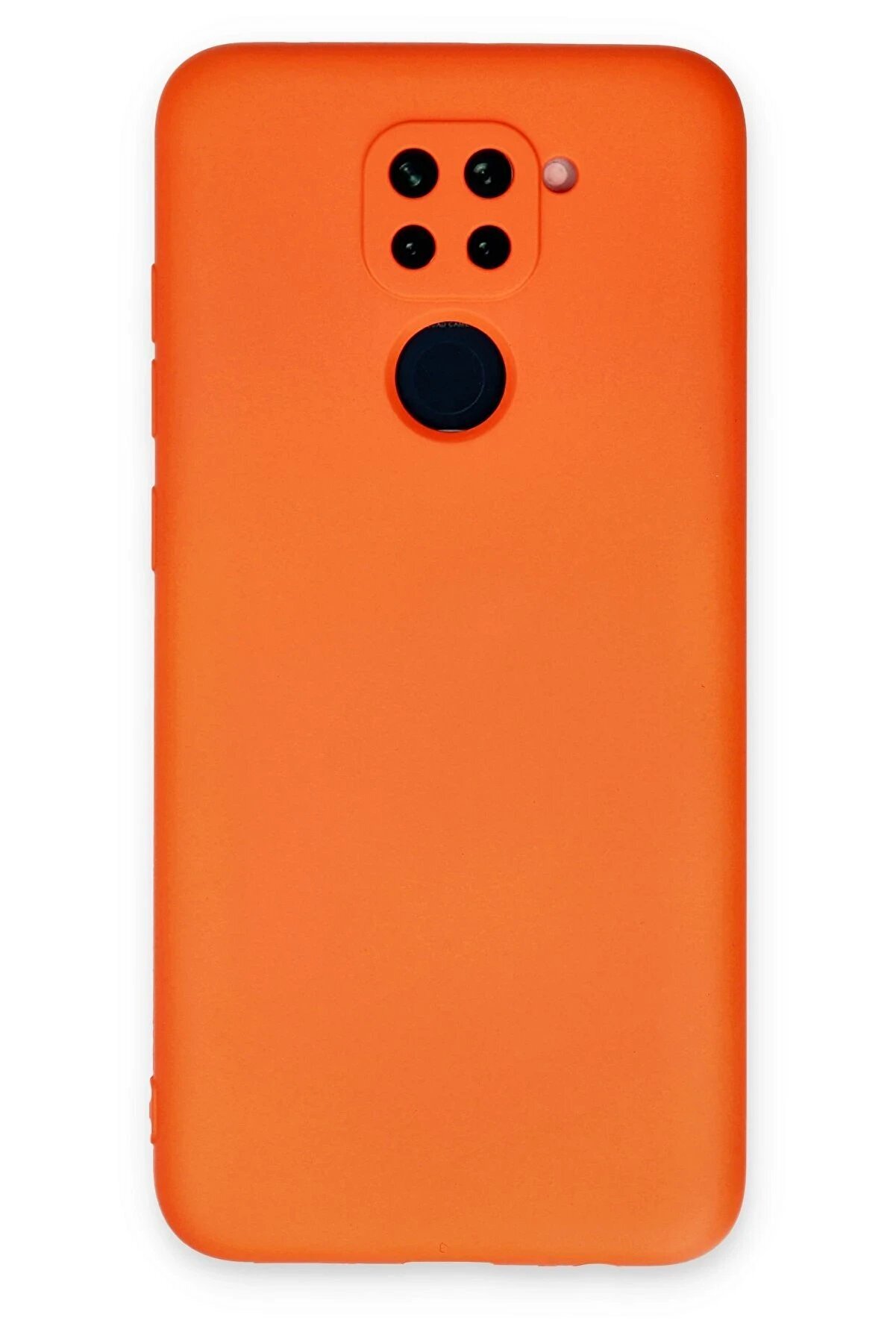 CepteToptan Xiaomi Redmi Note 9 Kılıf Nano i&ccedil;i Kadife Silikon - Turuncu - DROPX8156-3836