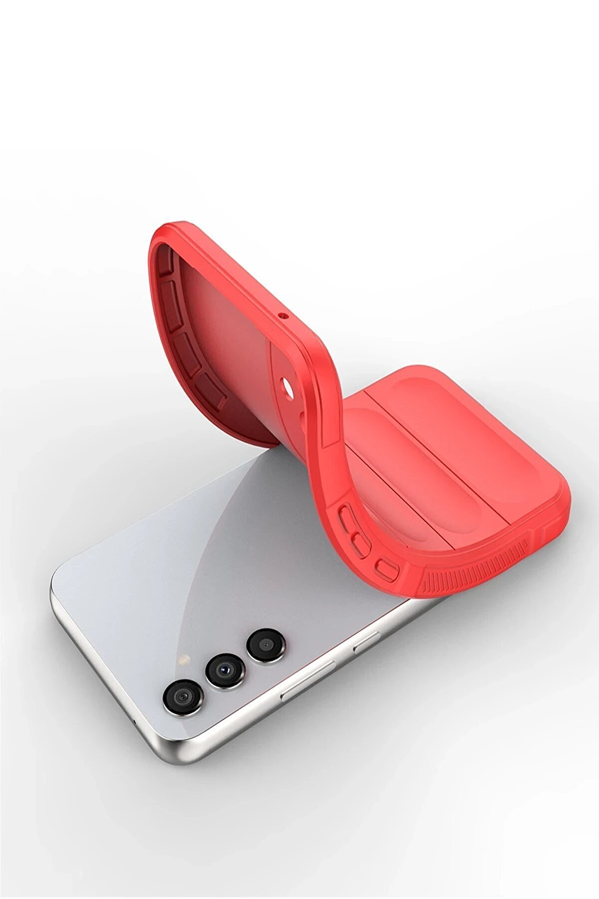 Samsung Galaxy A15 4G Kılıf Opti̇mum Si̇li̇kon - Kırmızı - Dropx1154-7710