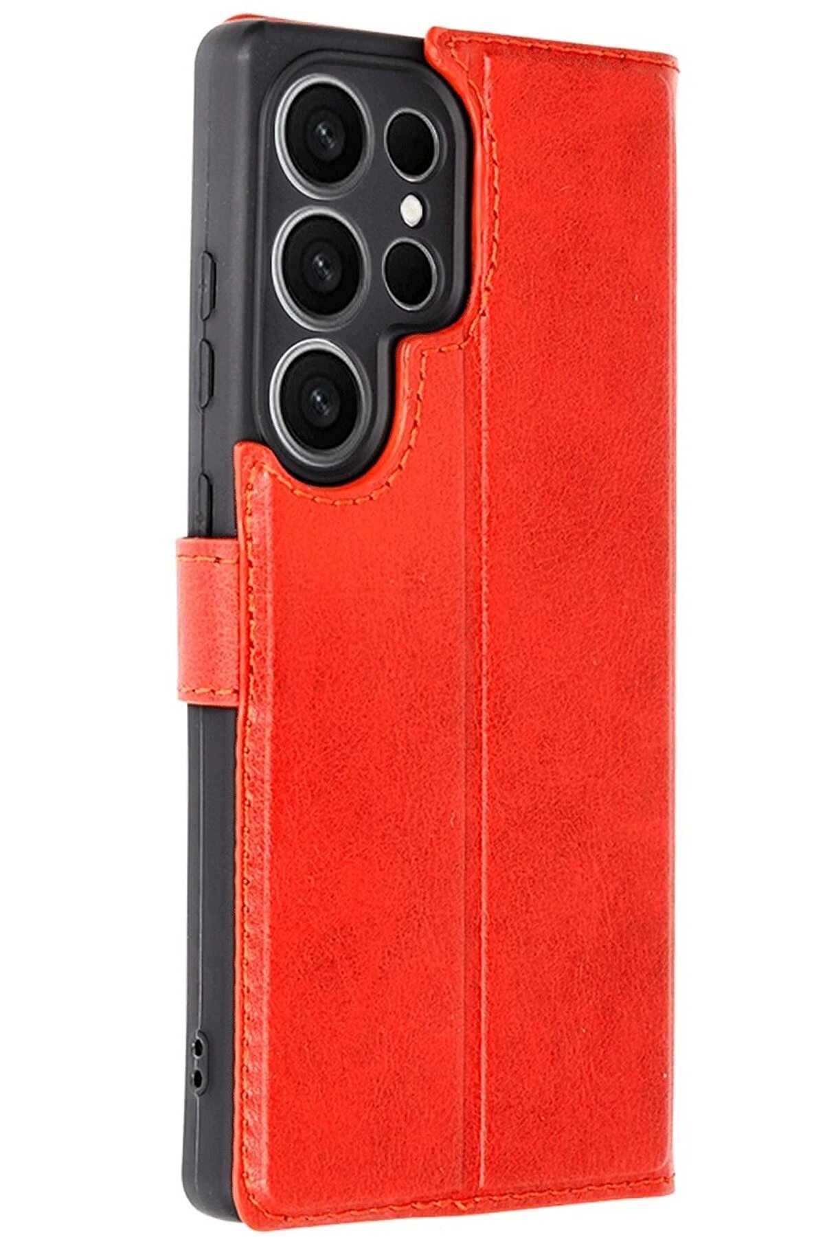 CepteToptan Samsung Galaxy S25 Ultra Kılıf Trend S Plus Kapaklı Kılıf - Kırmızı - DROPX7715-9854