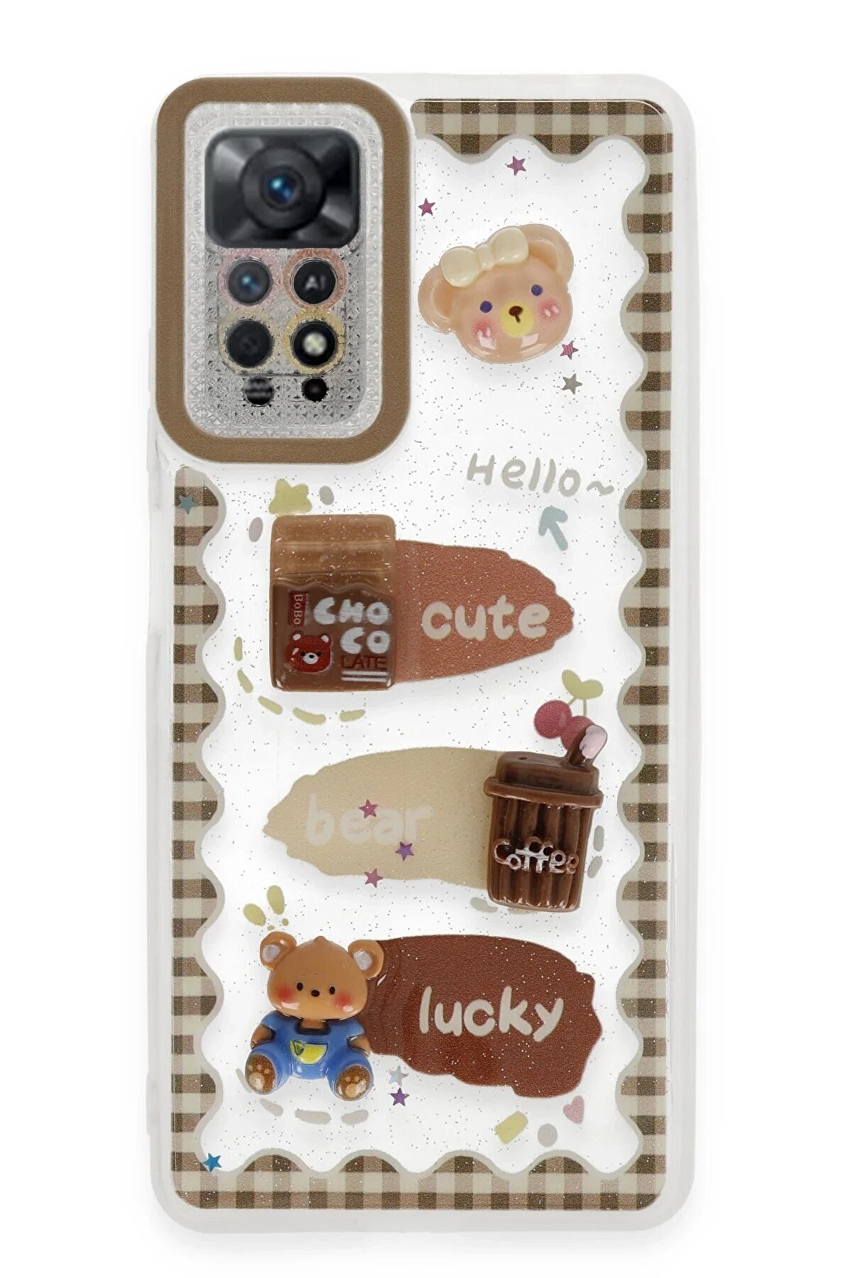 CepteToptan Xiaomi Redmi Note 11 Kılıf Sweet Desenli Silikon Kapak - Şeffaf - DROPX1986-1639