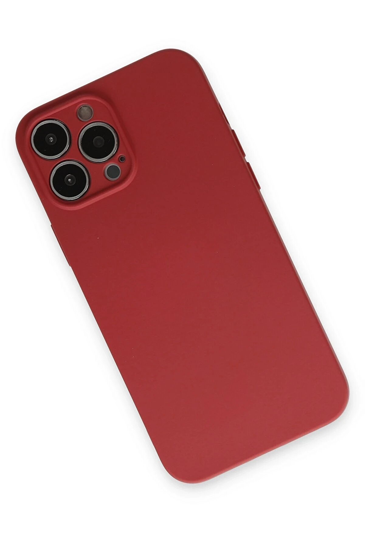 İphone 13 Pro Kılıf Nano İ&ccedil;i̇ Kadi̇fe Si̇li̇kon - Ki̇remi̇t - Dropx4466-3388