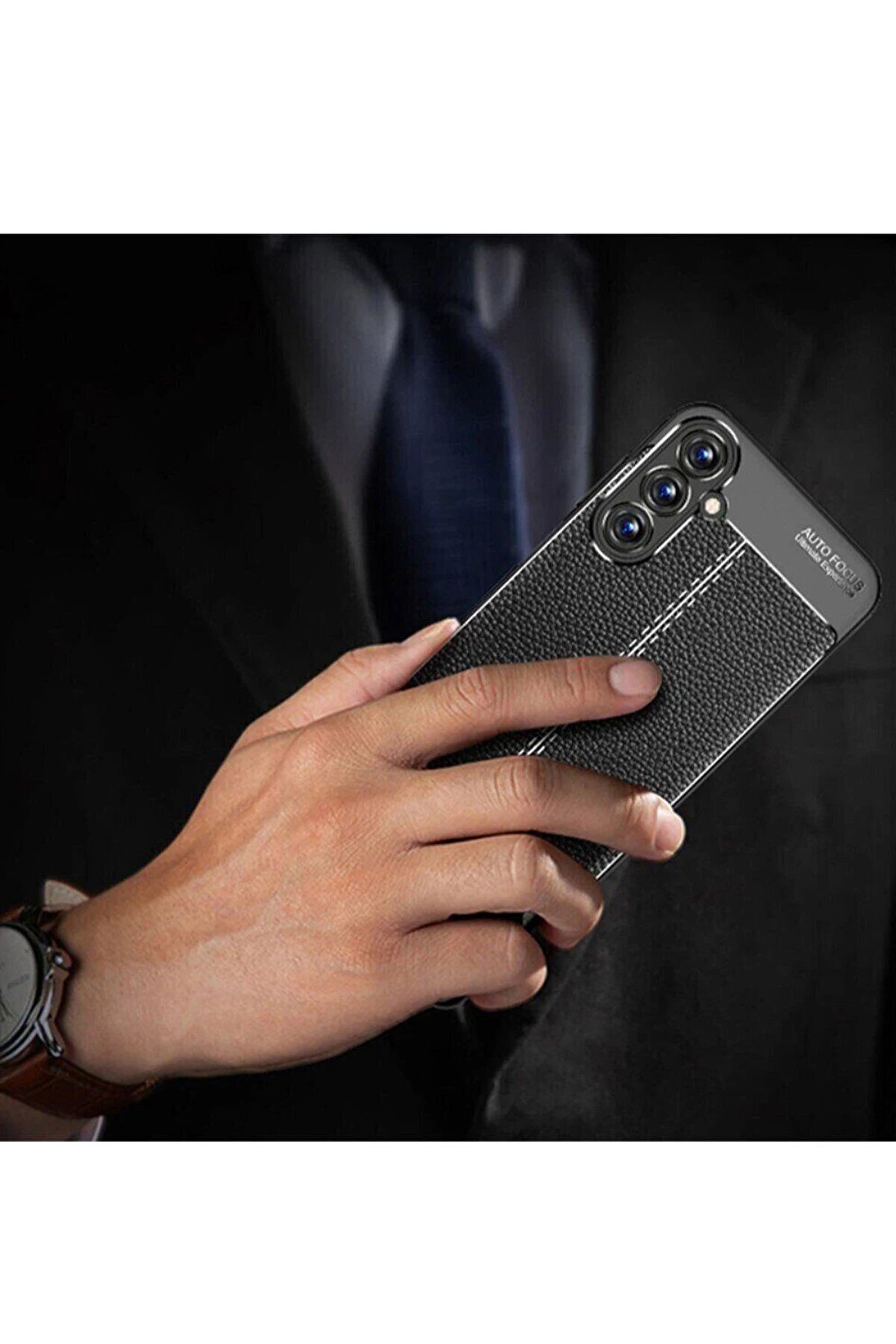 Samsung Galaxy A15 4G Kılıf Auto Focus Kapak - Si̇yah - Dropx2137-9611