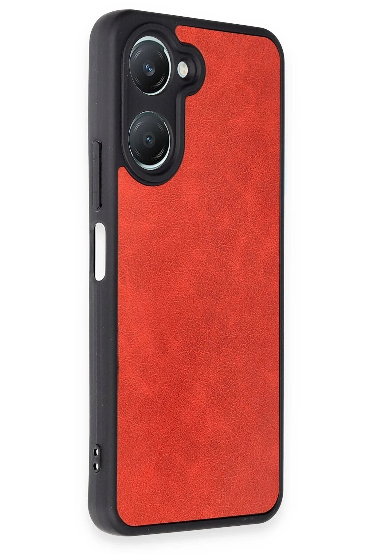 Vi̇vo Y18 Kılıf Aras Deri̇ Kapak - Kırmızı - Dropx3031-4108