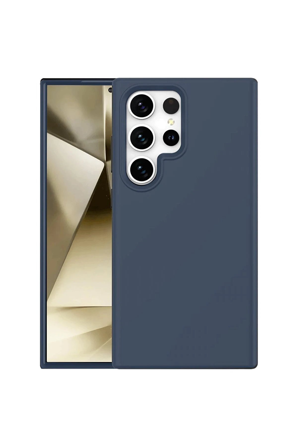 CepteToptan Samsung Galaxy S24 Ultra Kılıf First Silikon - Lacivert - DROPX8183-2148