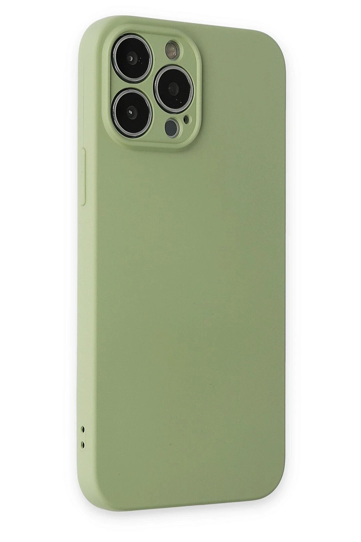 İphone 13 Pro Kılıf Nano İ&ccedil;i̇ Kadi̇fe Si̇li̇kon - Yeşi̇l - Dropx9144-1321