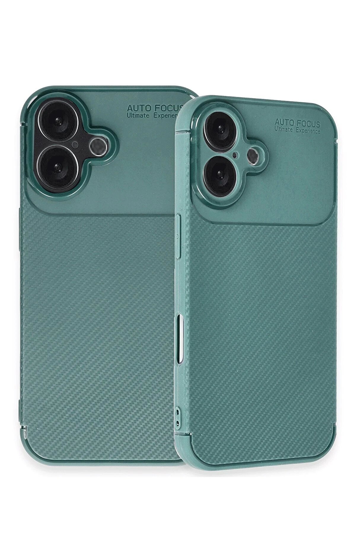 İphone 16 Plus Kılıf Auto Focus Karbon Kapak - Koyu Yeşi̇l - Dropx2821-3402