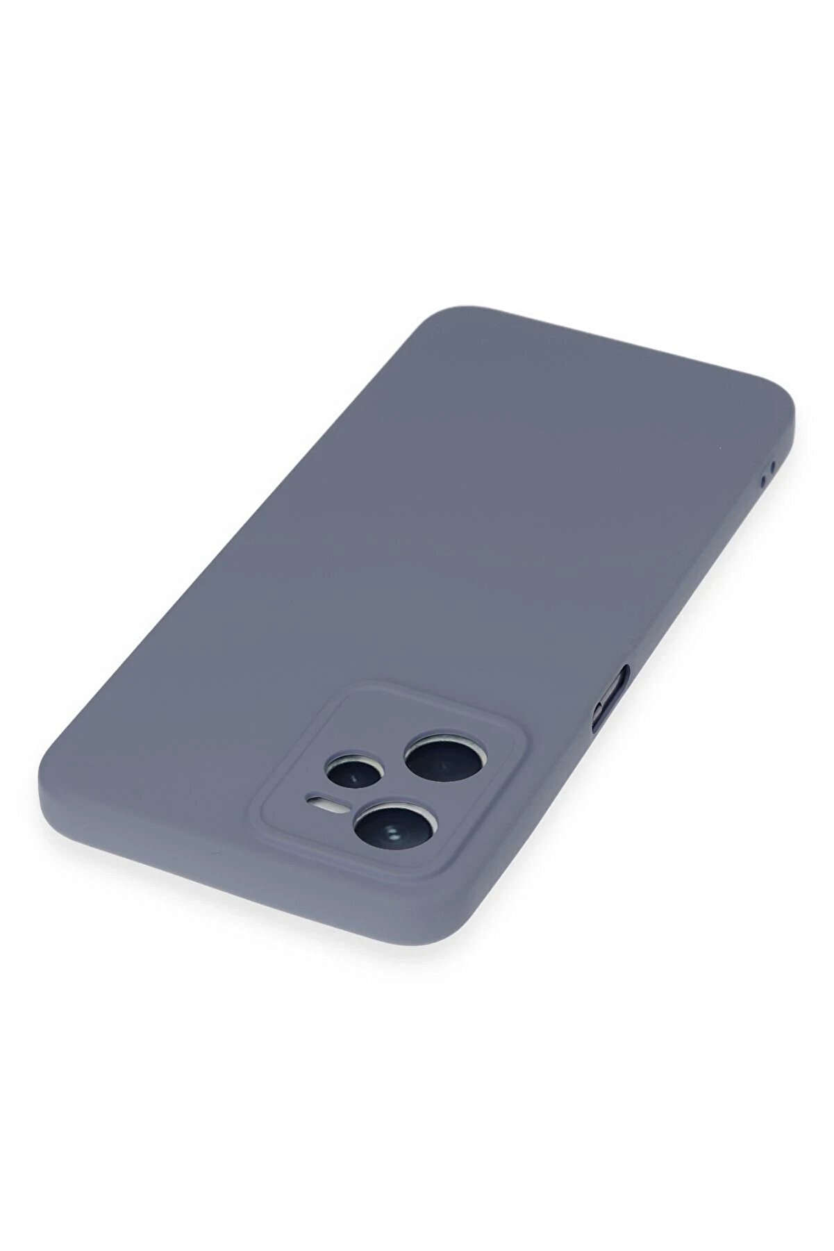 Realme C35 Kılıf Nano İçi̇ Kadi̇fe Si̇li̇kon - Gri̇ - Dropx1154-4949
