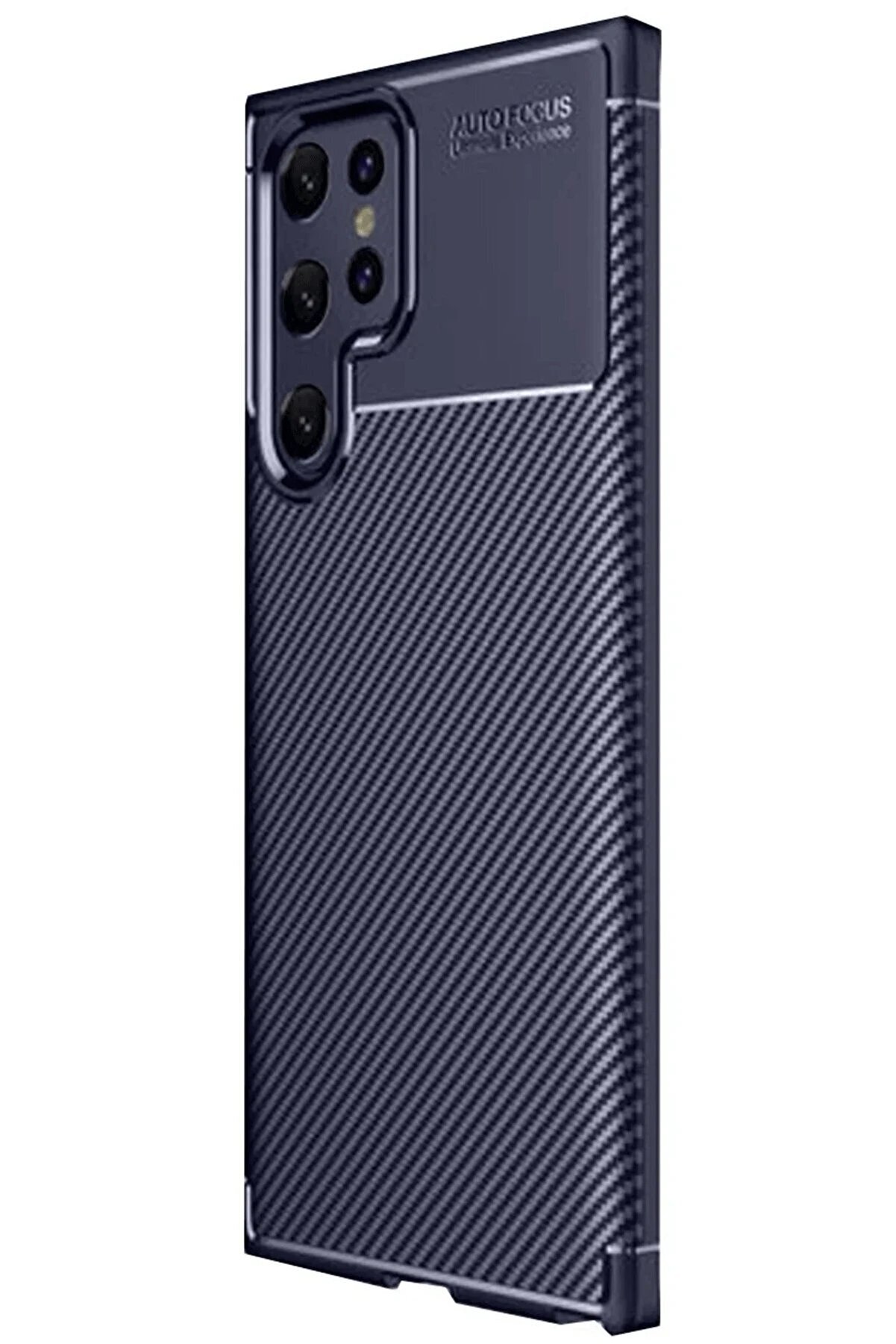 CepteToptan Samsung Galaxy S25 Ultra Kılıf Auto Focus Karbon Kapak - Lacivert - DROPX3586-2318