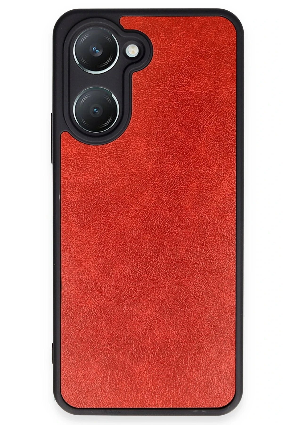 Vi̇vo Y18 Kılıf Aras Deri̇ Kapak - Kırmızı - Dropx3031-4108