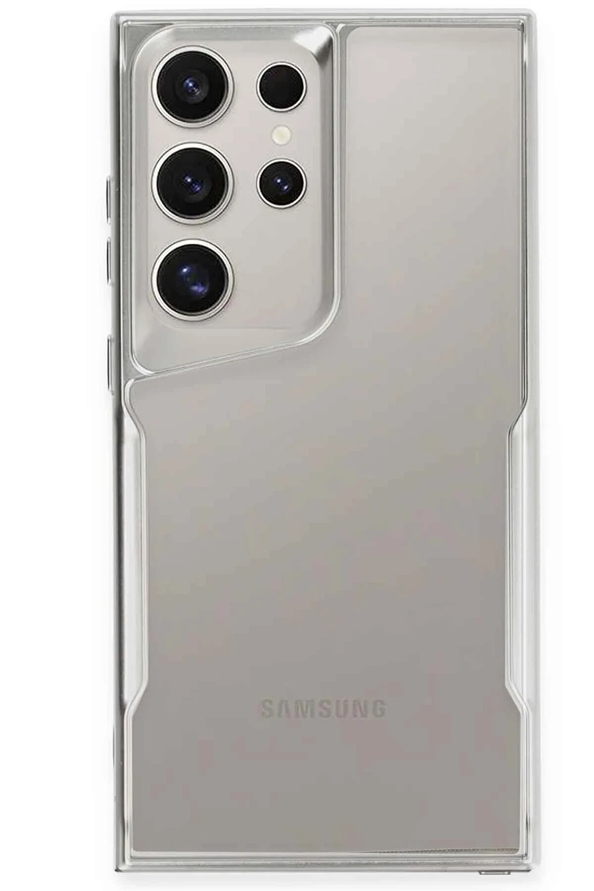 CepteToptan Samsung Galaxy S24 Ultra Kılıf Boyi Silikon Kapak - Gümüş - DROPX2726-1715