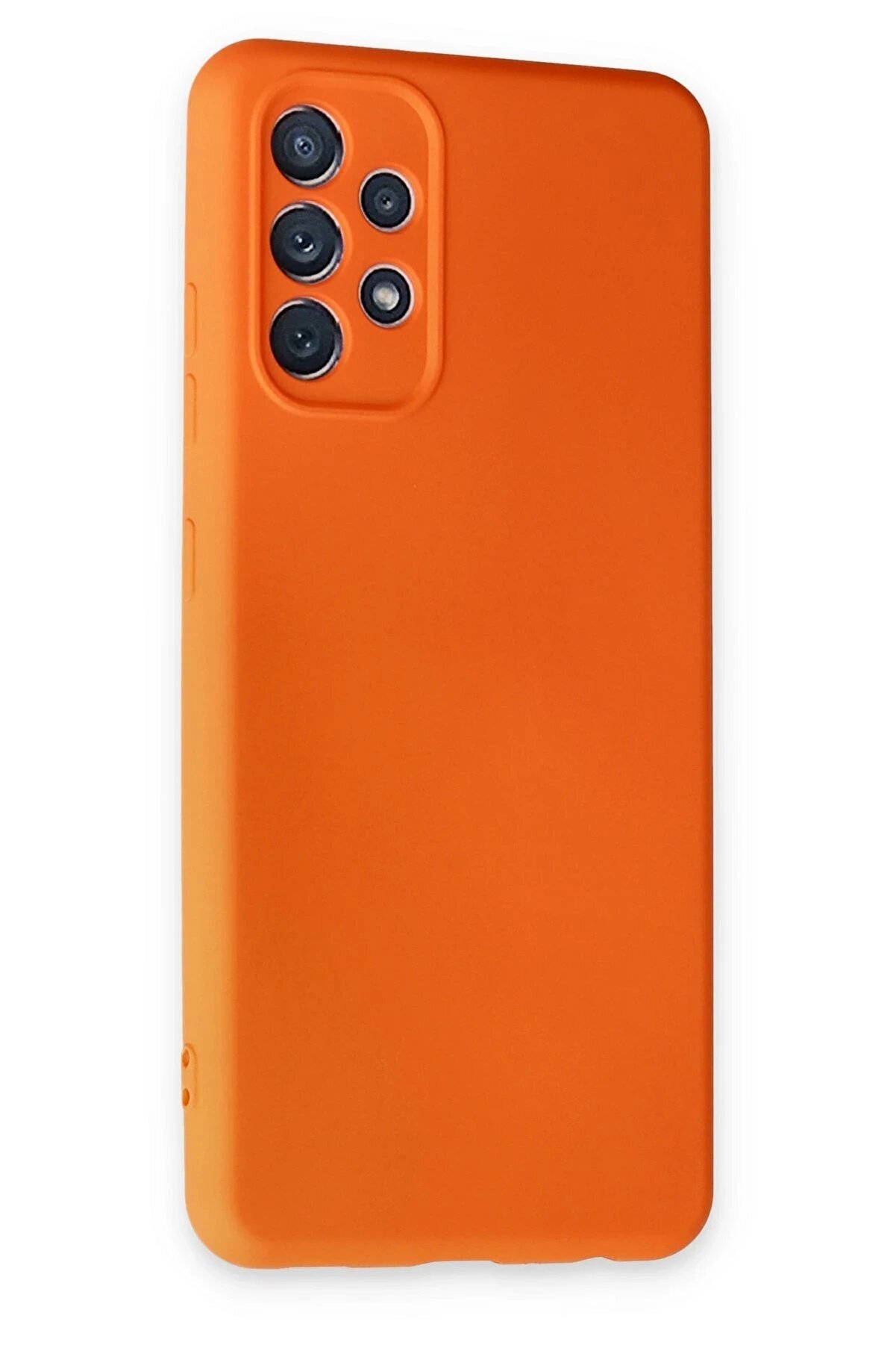 Samsung Galaxy A72 Kılıf Nano İ&ccedil;i̇ Kadi̇fe Si̇li̇kon - Turuncu - Dropx7697-5177
