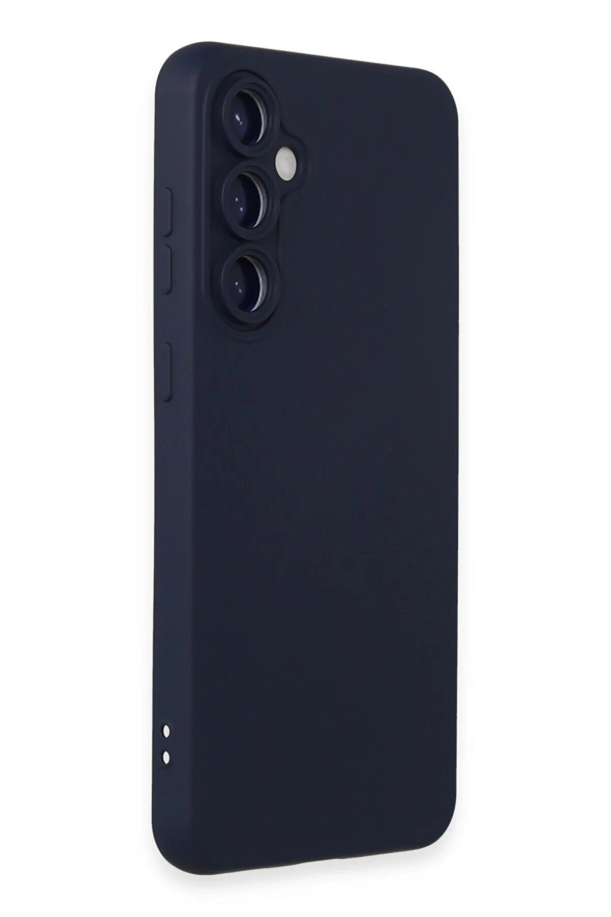 Samsung Galaxy S24 Kılıf Nano İ&ccedil;i̇ Kadi̇fe Si̇li̇kon - Laci̇vert - Dropx7449-4163