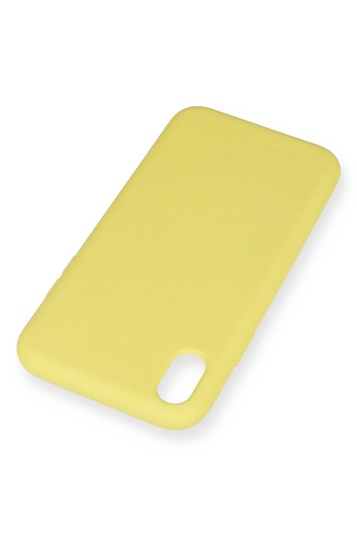 İphone Xr Kılıf Nano İçi̇ Kadi̇fe Si̇li̇kon - Sarı - Dropx7869-8150