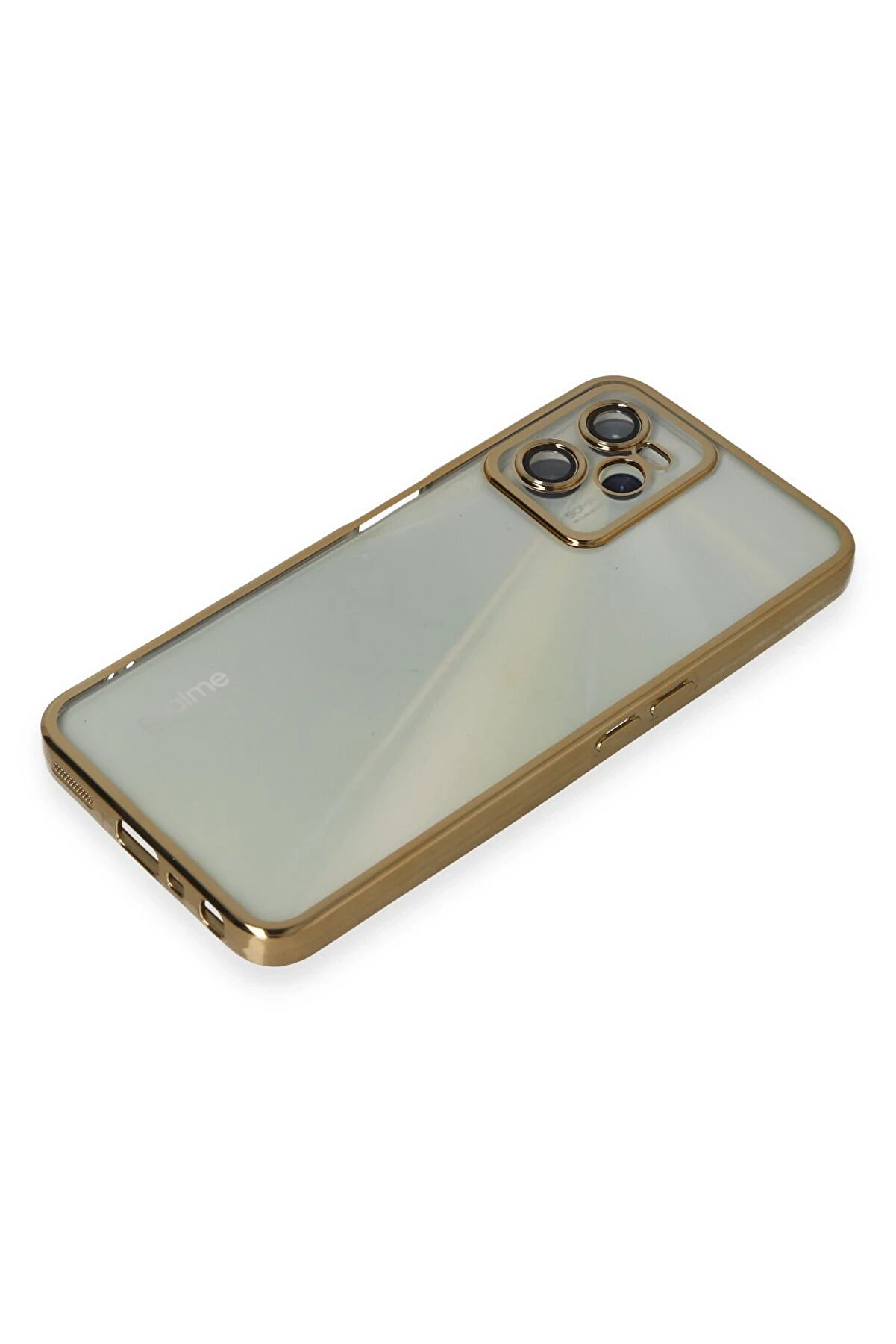 Realme C35 Kılıf Lensli̇ Si̇li̇kon - Gold - Dropx3402-2310