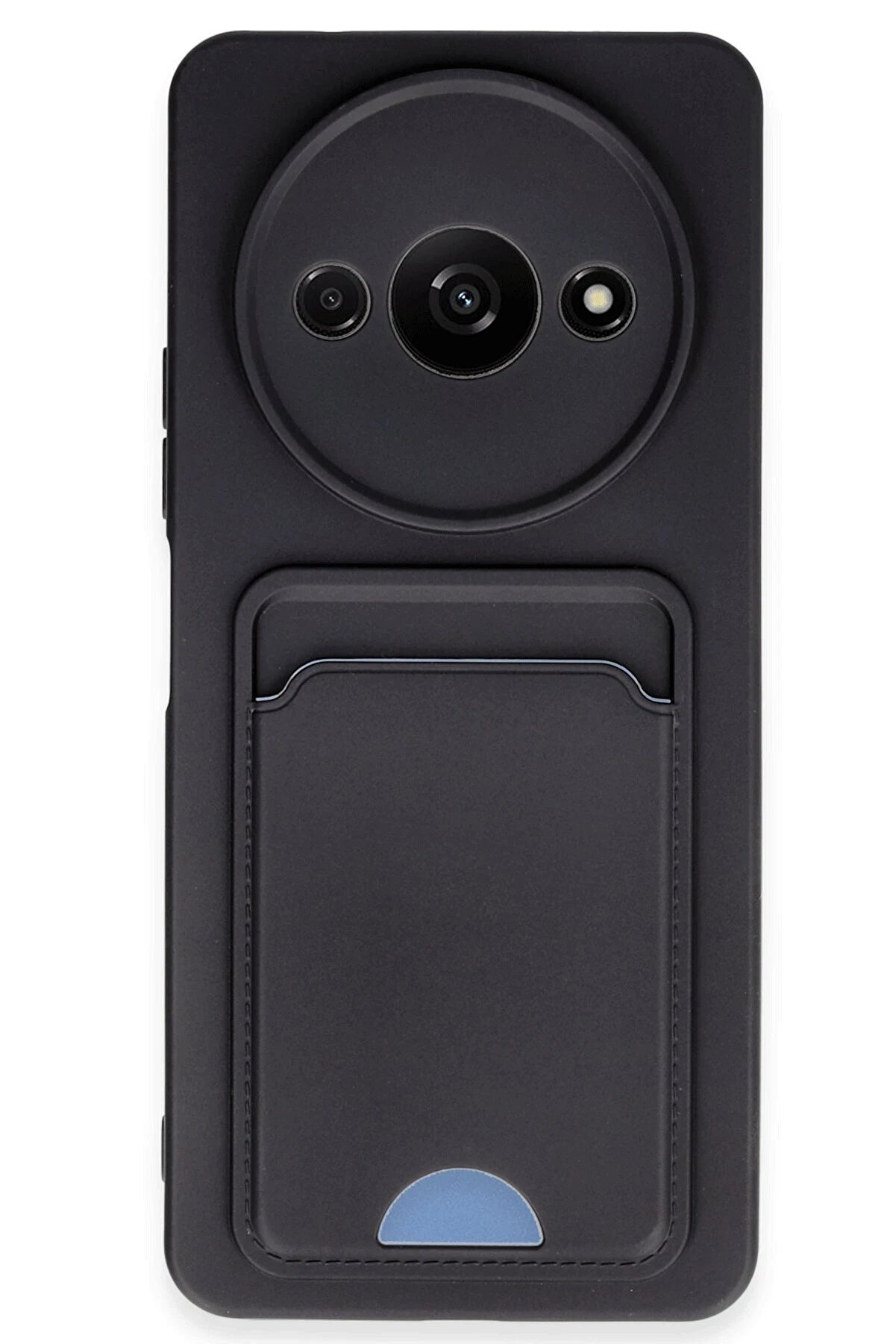 CepteToptan Xiaomi Redmi A3 4G Kılıf Kelvin Kartvizitli Silikon - Siyah - DROPX1089-3266