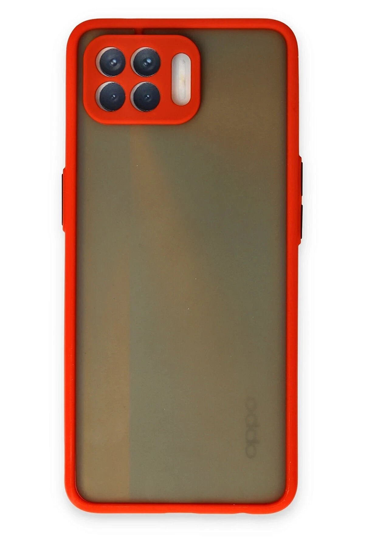 CepteToptan Oppo Reno 4 Lite Kılıf Montreal Silikon Kapak - Kırmızı - DROPX4153-5567