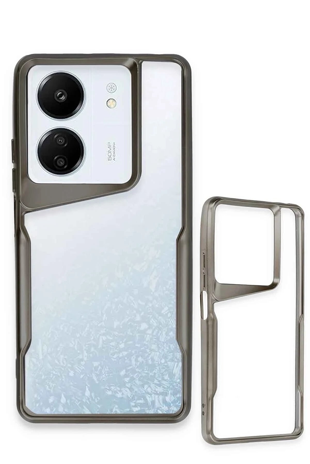 Xi̇aomi̇ Redmi̇ 13C Kılıf Boyi̇ Si̇li̇kon Kapak - Si̇yah - Dropx6559-2046