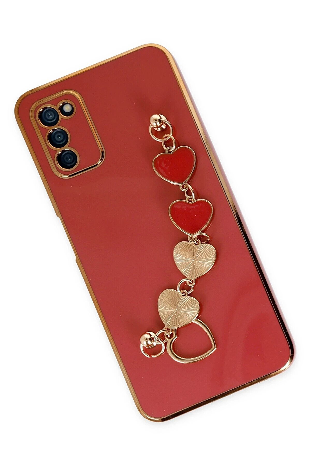 Samsung Galaxy A03S Kılıf Esi̇la Si̇li̇kon - Kırmızı - Dropx3006-1317