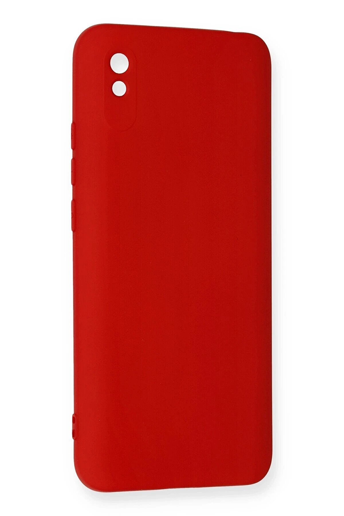 Xi̇aomi̇ Redmi̇ 9A Kılıf Nano İçi̇ Kadi̇fe Si̇li̇kon - Kırmızı - Dropx3214-4697