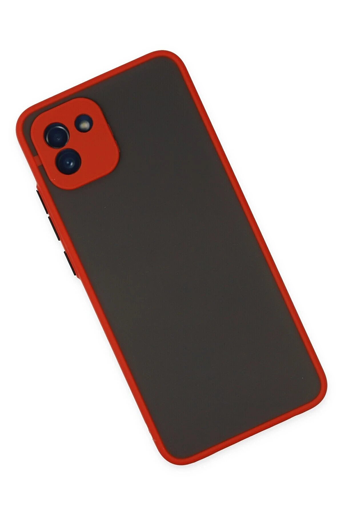 Samsung Galaxy A03 Kılıf Montreal Si̇li̇kon Kapak - Kırmızı - Dropx4270-6003