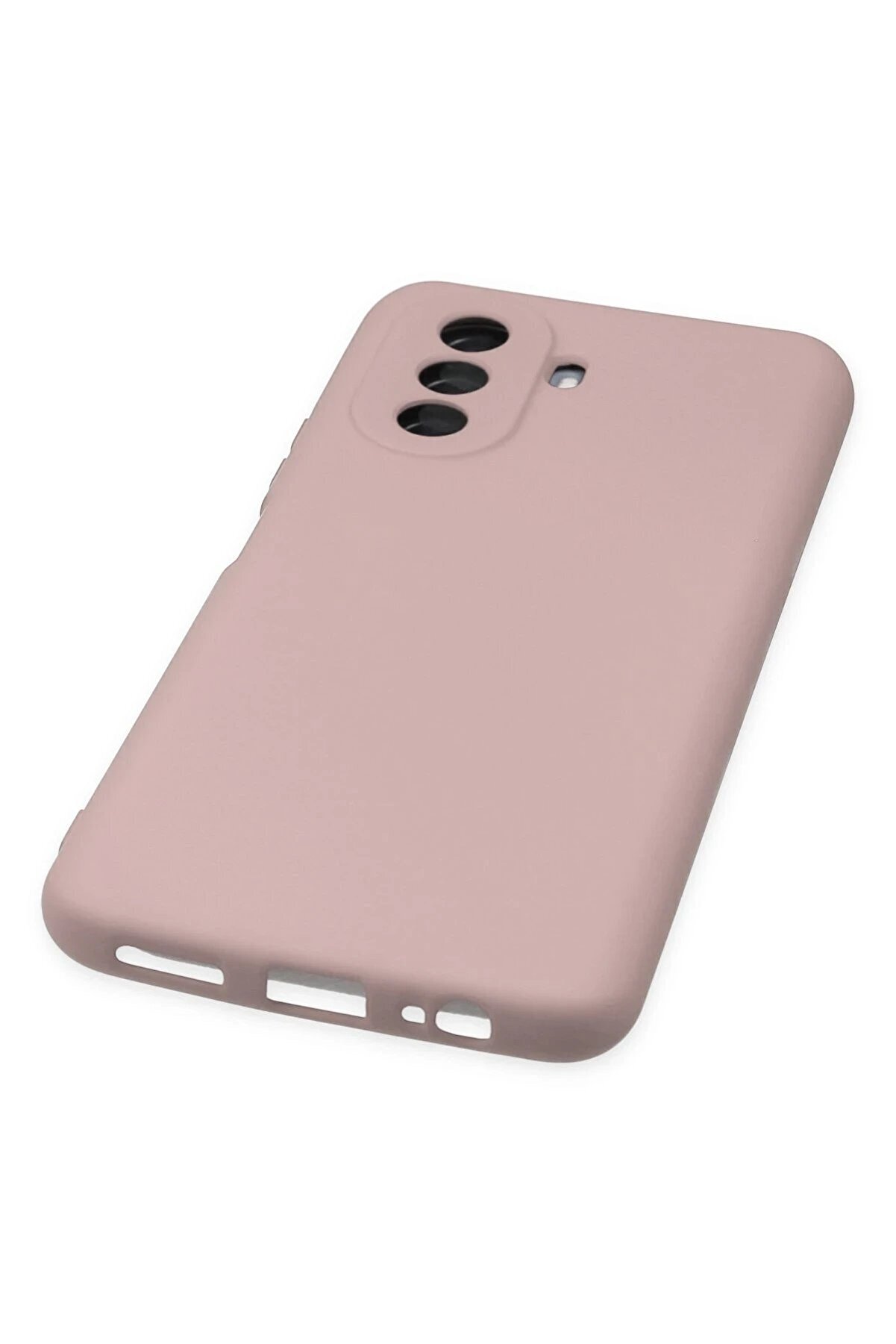 Huawei̇ Nova Y70 Kılıf Nano İçi̇ Kadi̇fe Si̇li̇kon - Pudra - Dropx1283-9939