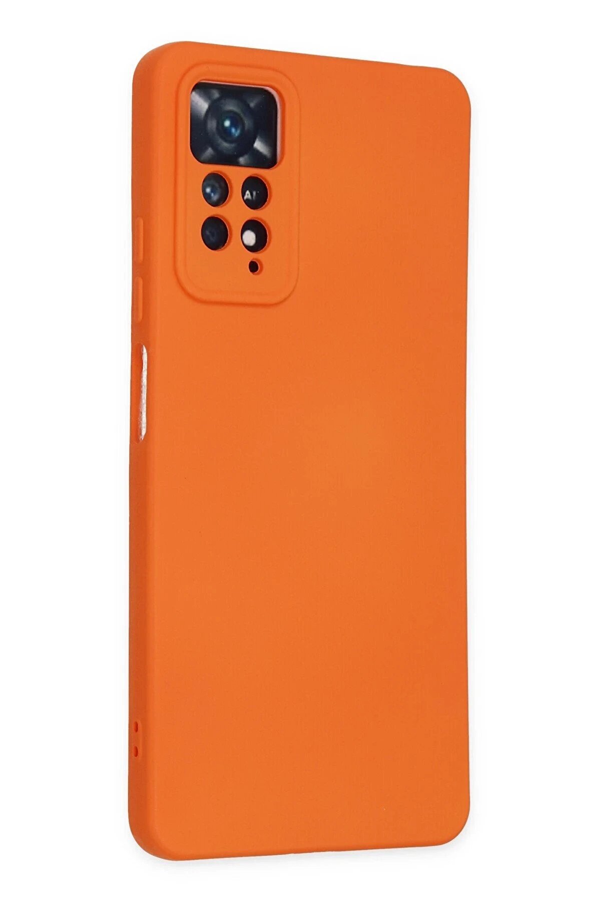 Xi̇aomi̇ Redmi̇ Note 11 Pro Kılıf Nano İçi̇ Kadi̇fe Si̇li̇kon - Turuncu - Dropx4130-2310