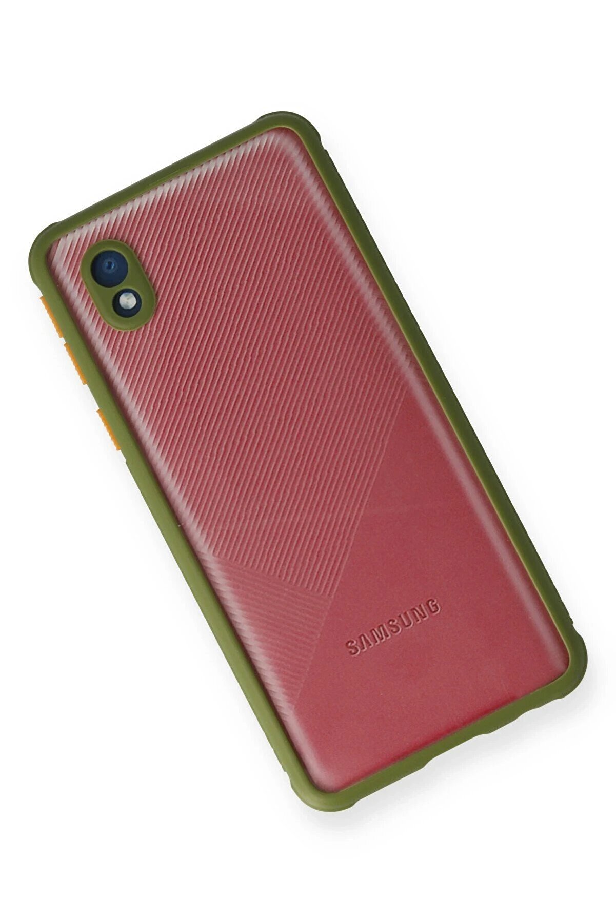 Samsung Galaxy A01 Core Kılıf Mi̇ami̇ Şeffaf Si̇li̇kon - Yeşi̇l - Dropx6233-9821