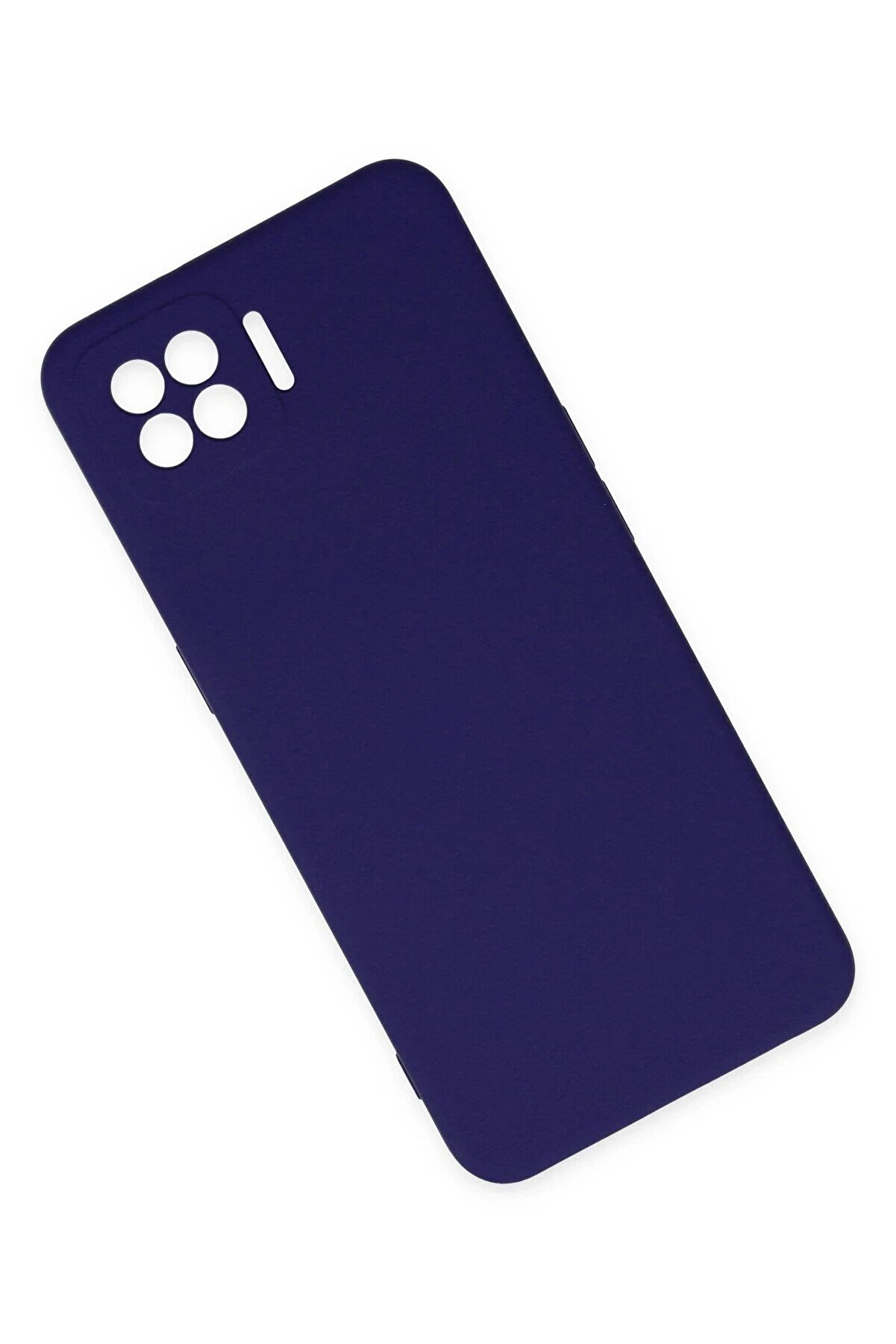 Oppo A73 Kılıf Nano İ&ccedil;i̇ Kadi̇fe Si̇li̇kon - Mor - Dropx4110-5333