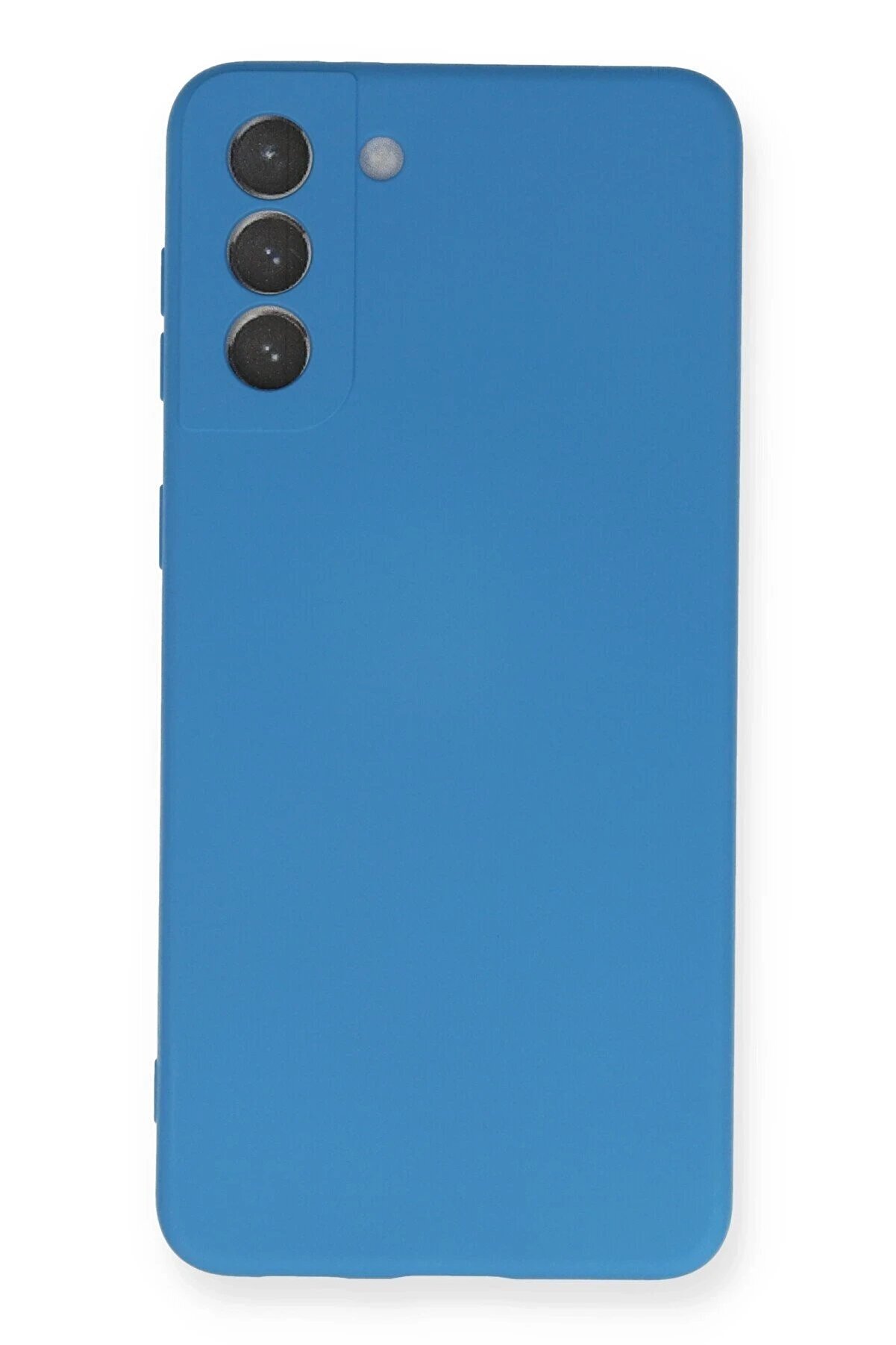 CepteToptan Samsung Galaxy S21 Plus Kılıf Nano i&ccedil;i Kadife Silikon - Mavi - DROPX3948-3479