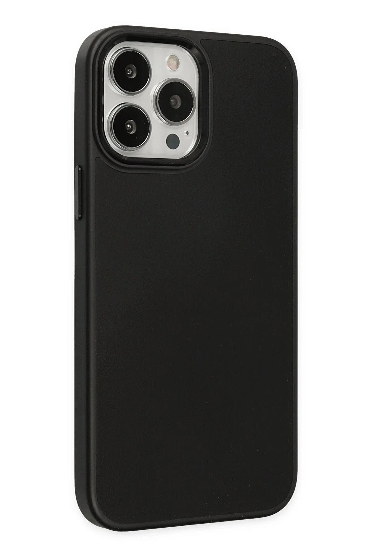 İphone 13 Pro Kılıf Asya Deri̇ Si̇li̇kon - Si̇yah - Dropx7362-9252