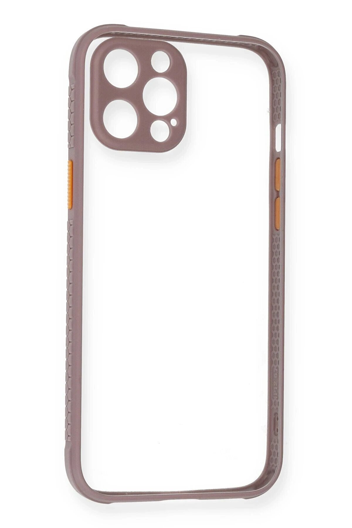 CepteToptan iPhone 12 Pro Kılıf Miami Şeffaf Silikon - Açık Mor - DROPX5581-6959