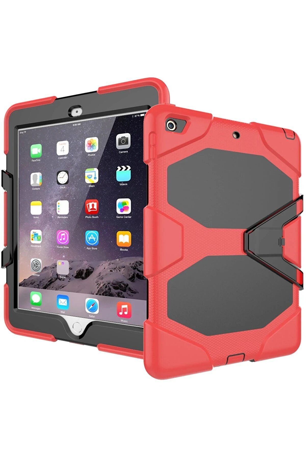 İpad 5 Ai̇r 9.7 Kılıf Gri̇ffi̇n Tablet Kapak - Kırmızı - Dropx3603-9658
