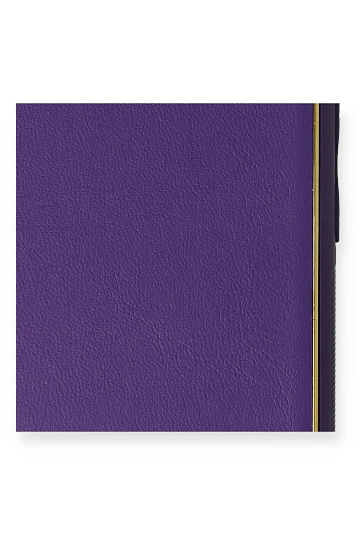 İphone 7 Kılıf Coco Deri̇ Si̇li̇kon Kapak - Mor - Dropx8200-6723