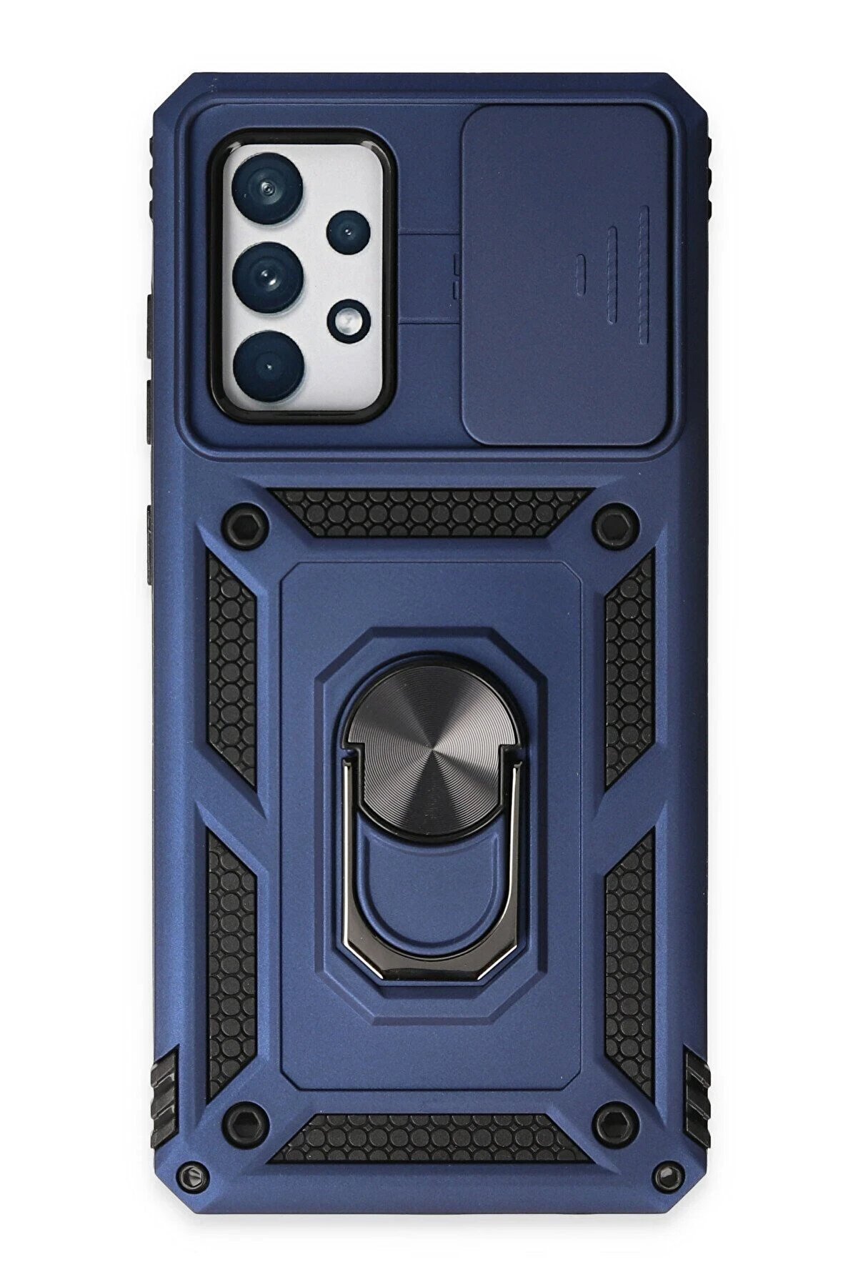 CepteToptan Samsung Galaxy A72 Kılıf Pars Lens Y&uuml;z&uuml;kl&uuml; Silikon - Lacivert - DROPX1570-7718