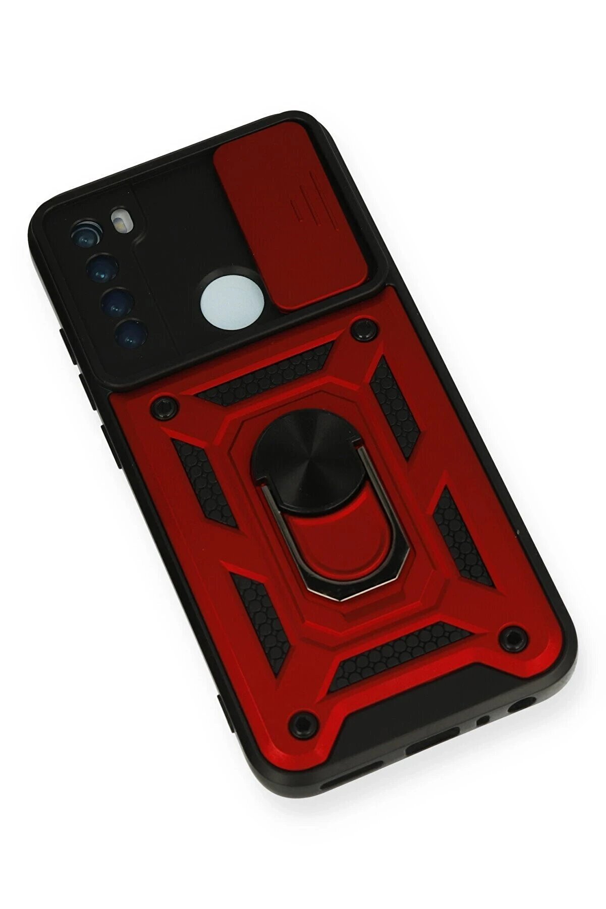 Xi̇aomi̇ Redmi̇ Note 8 Kılıf Pars Lens Y&uuml;z&uuml;kl&uuml; Si̇li̇kon - Kırmızı - Dropx7091-1135