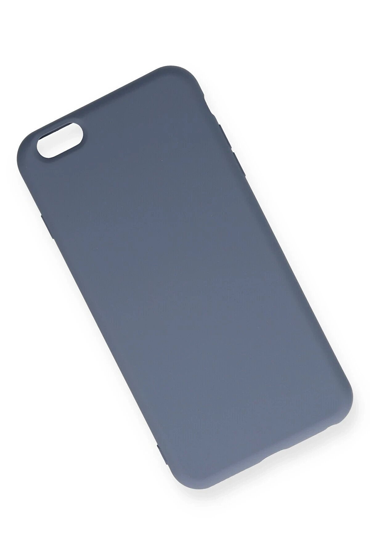 İphone 6 Plus Kılıf Nano İçi̇ Kadi̇fe Si̇li̇kon - Gri̇ - Dropx7813-8159