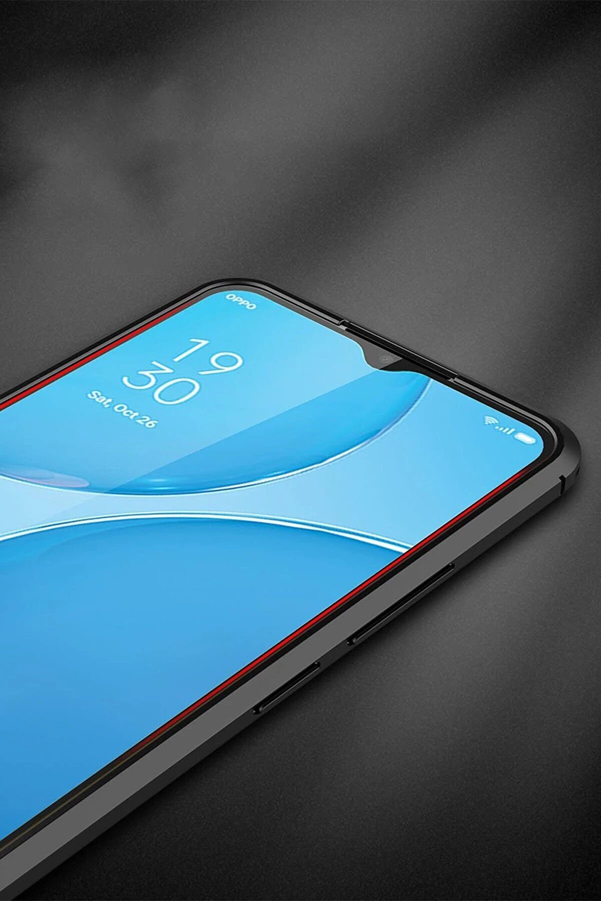 Oppo A15 Kılıf Auto Focus Kapak - Kırmızı - Dropx4182-7176