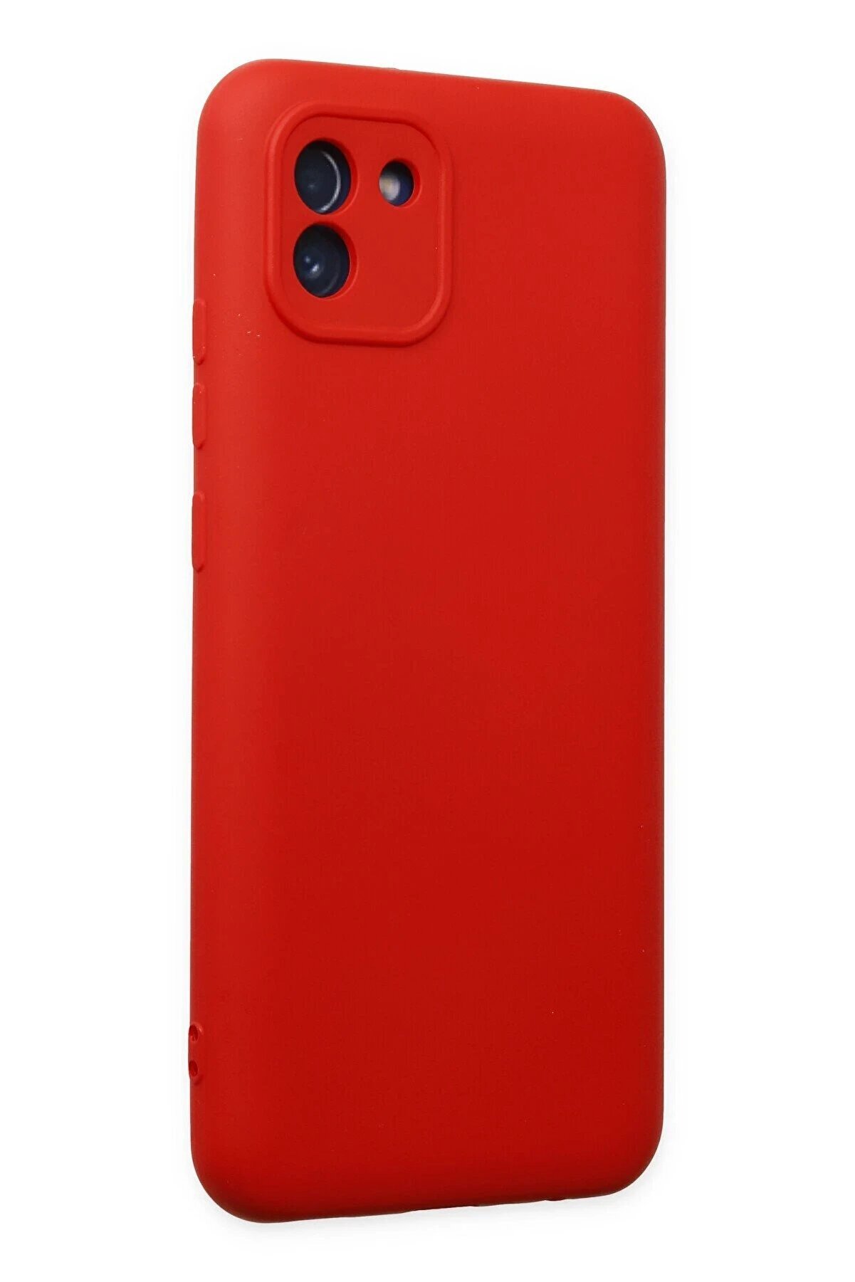 Samsung Galaxy A03 Kılıf Nano İ&ccedil;i̇ Kadi̇fe Si̇li̇kon - Kırmızı - Dropx1198-3913