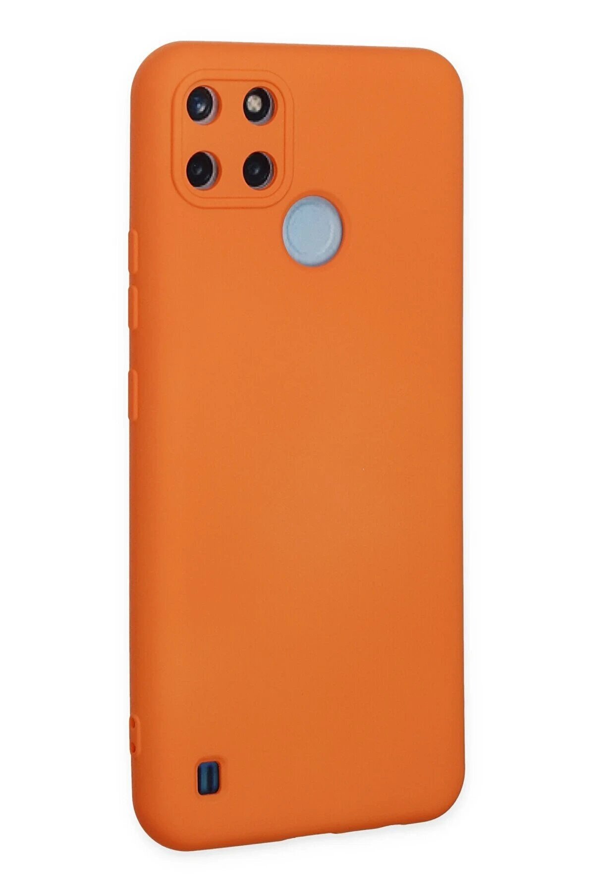 Realme C25Y Kılıf Nano İçi̇ Kadi̇fe Si̇li̇kon - Turuncu - Dropx7908-4246