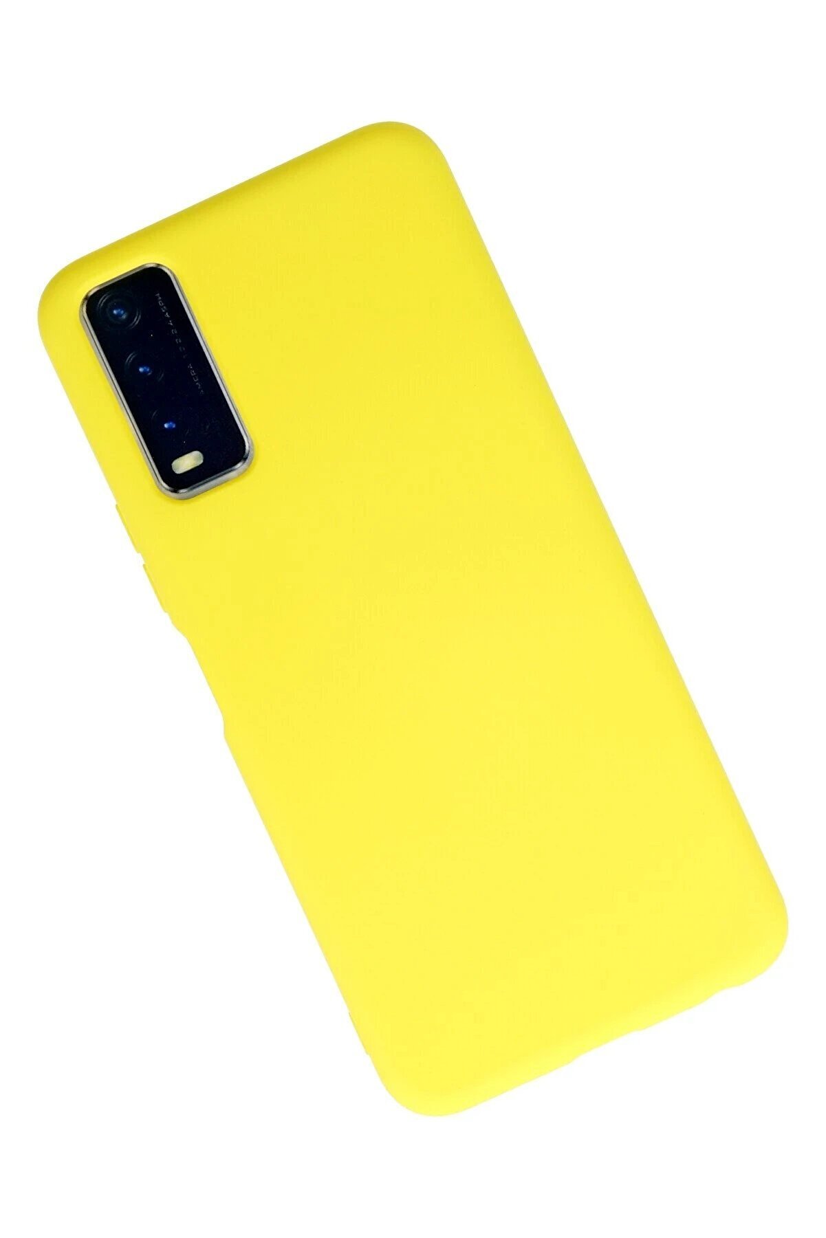 Vi̇vo Y11S Kılıf Nano İçi̇ Kadi̇fe Si̇li̇kon - Sarı - Dropx9915-1570
