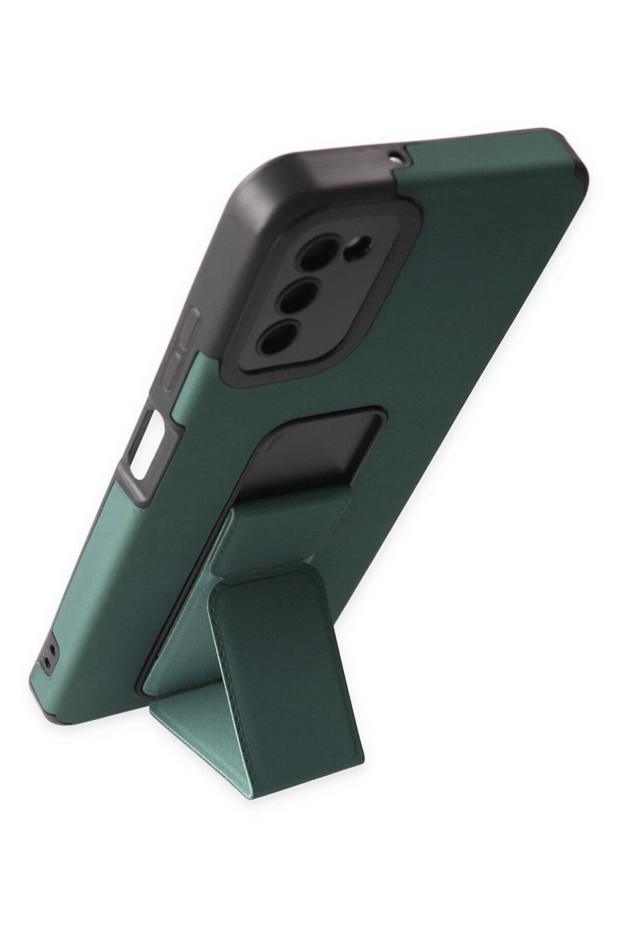 Samsung Galaxy A03S Kılıf Mega Standlı Si̇li̇kon - Yeşi̇l - Dropx9744-3689
