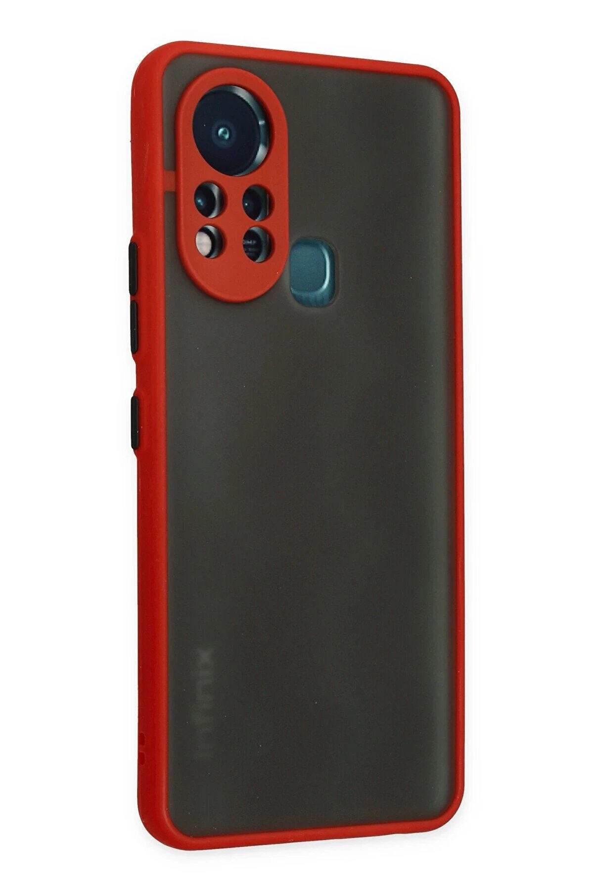 İnfi̇ni̇x Hot 11S Kılıf Montreal Si̇li̇kon Kapak - Kırmızı - Dropx5756-1229