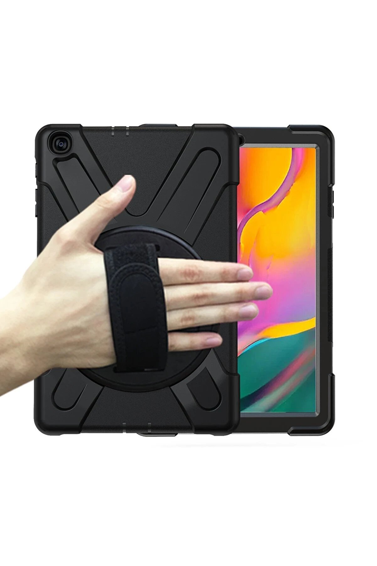Samsung Galaxy T510 Tab A 10.1 Kılıf Amazi̇ng Tablet Kapak - Si̇yah - Dropx1438-9085