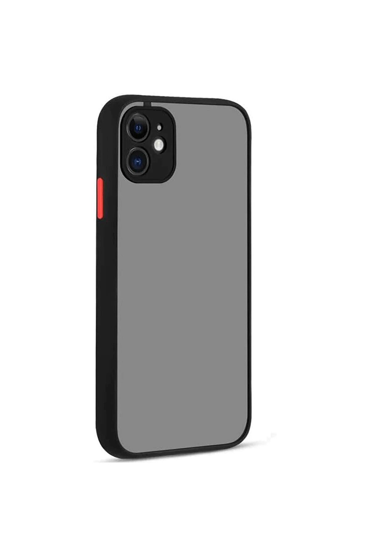 CepteToptan iPhone 12 Kılıf Montreal Silikon Kapak - Siyah - DROPX4637-2614