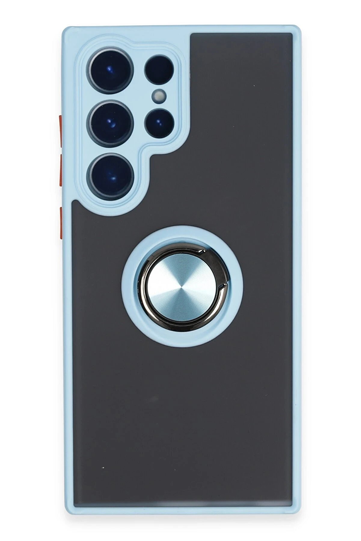 CepteToptan Samsung Galaxy S23 Ultra Kılıf Montreal Y&uuml;z&uuml;kl&uuml; Silikon Kapak - Buz Mavi - DROPX7626-3637