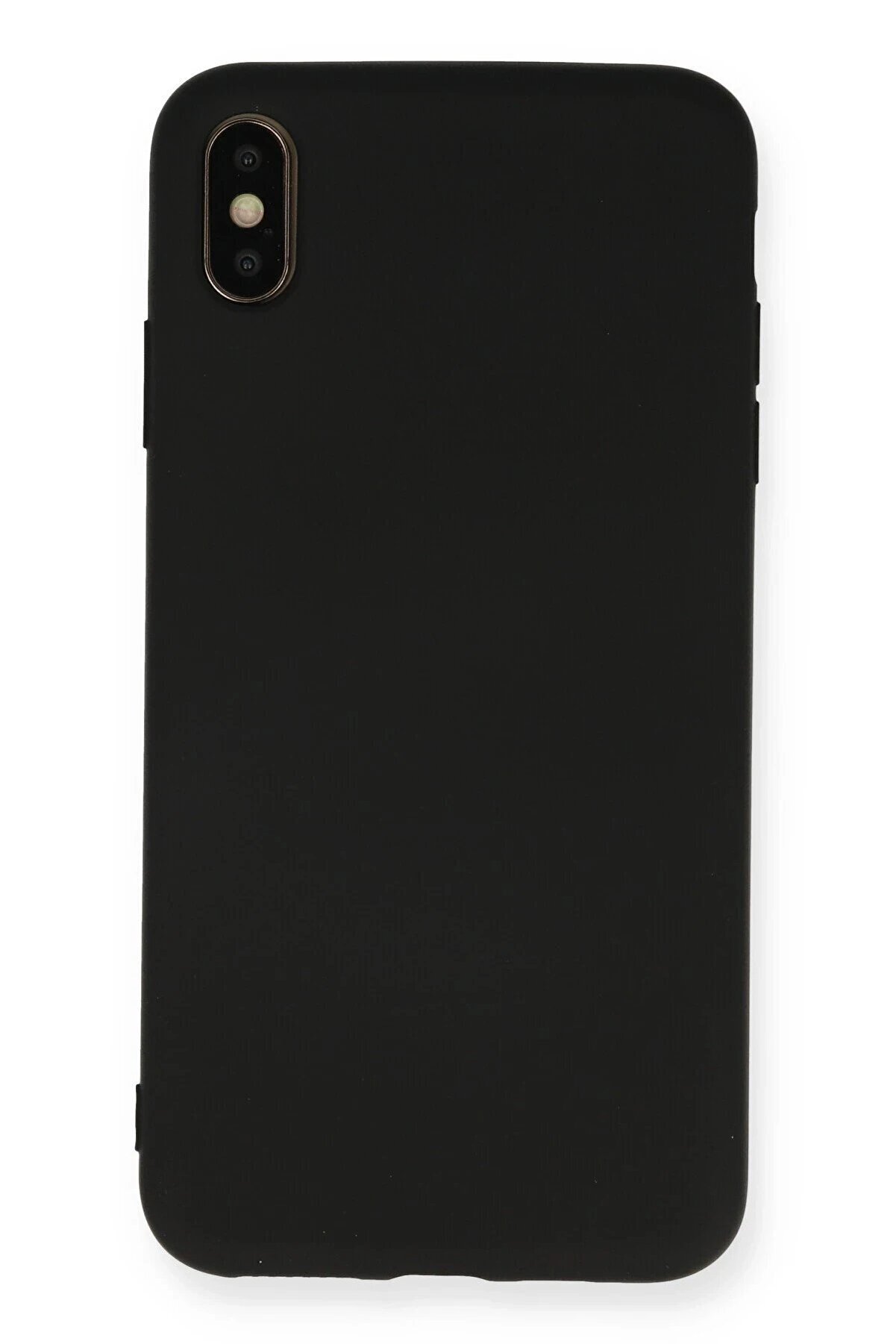 CepteToptan iPhone XS Max Kılıf Nano i&ccedil;i Kadife Silikon - Siyah - DROPX6411-9319