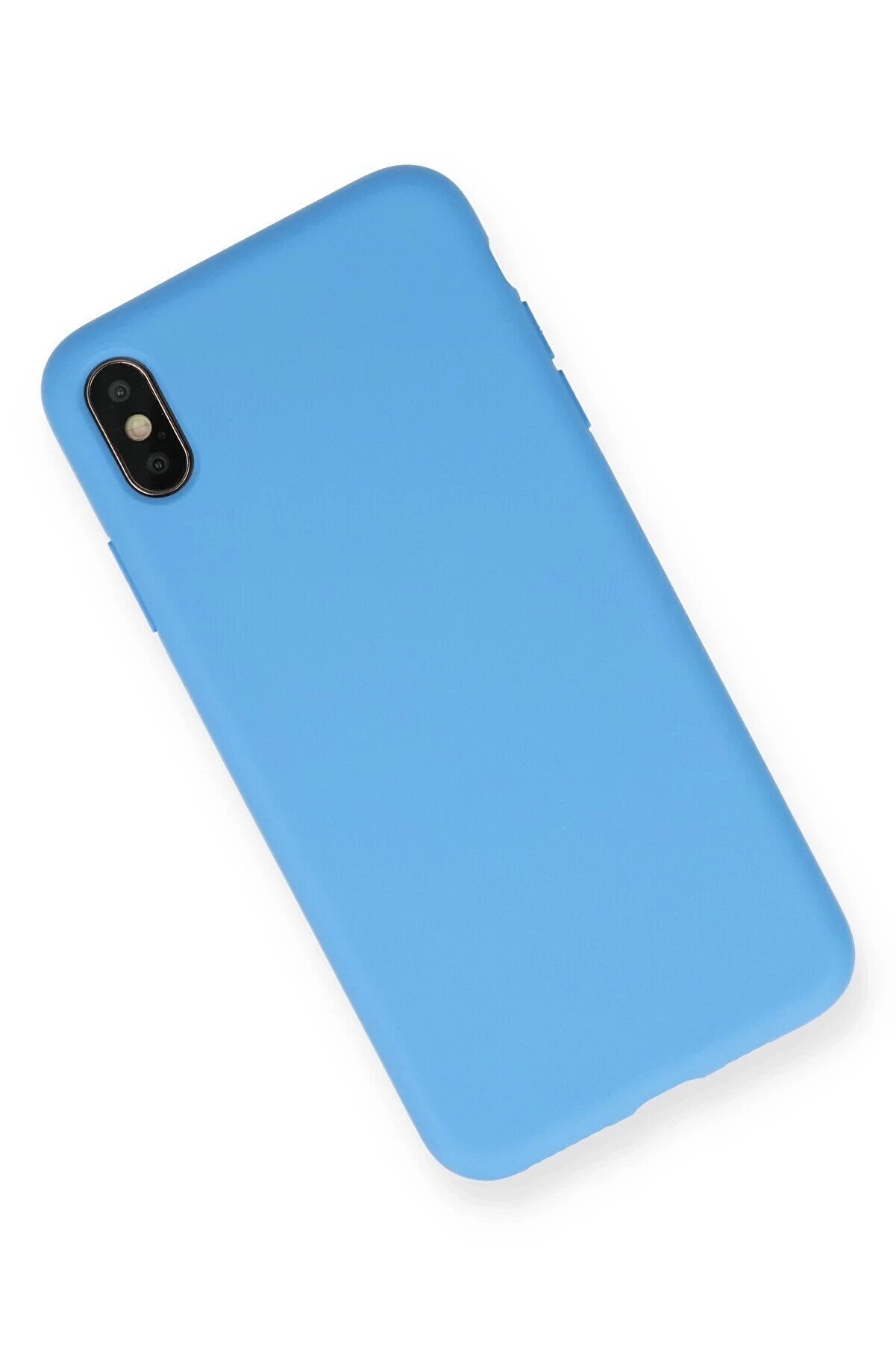 İphone Xs Max Kılıf Nano İ&ccedil;i̇ Kadi̇fe Si̇li̇kon - Mavi̇ - Dropx1063-2234